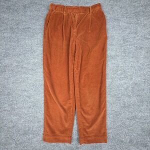 Toast Corduroy Pants Women's 8 (FITS 27 x 25) Brown High Rise Relaxed Fit